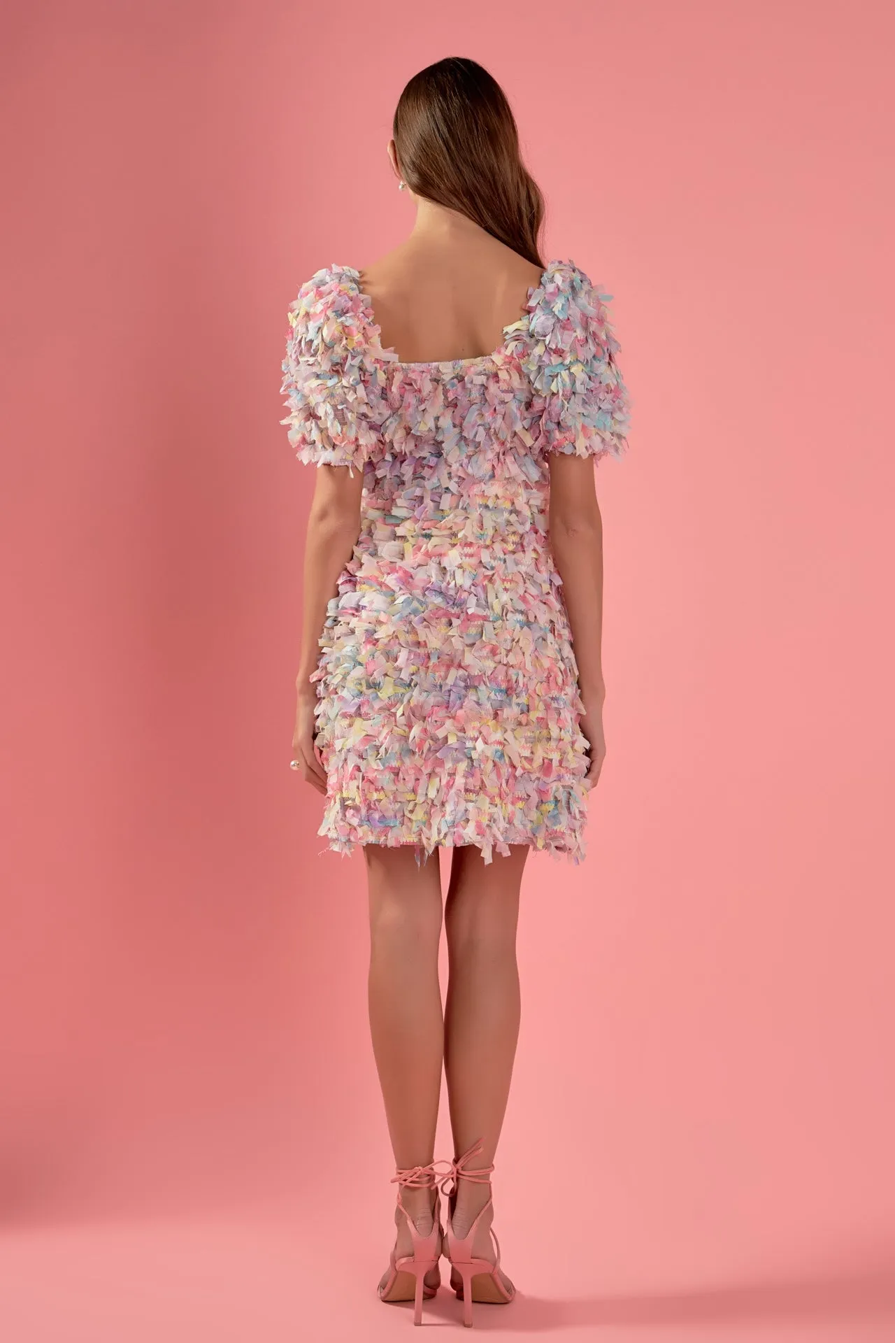 Premium Textured Ribbon Mini Full Dress