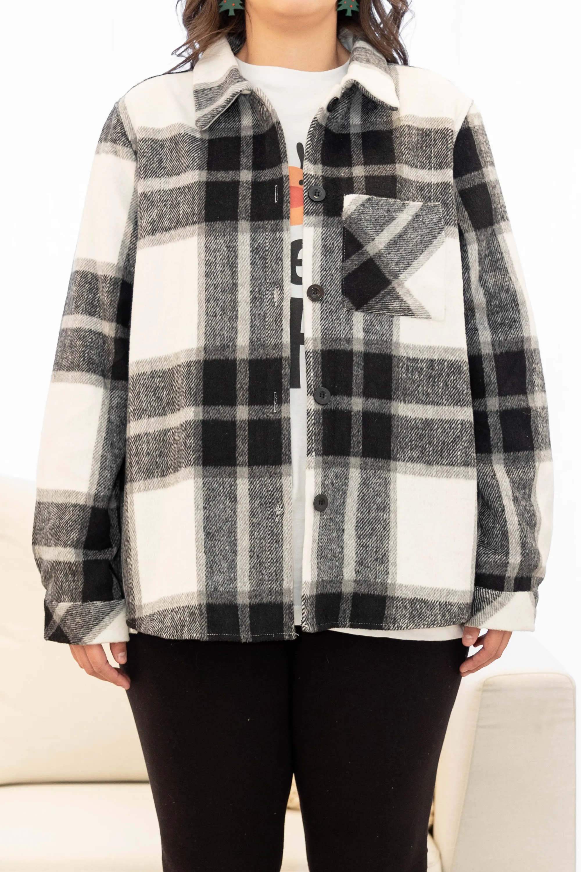 Pretty Girl Anthem Shirt Jacket, Black
