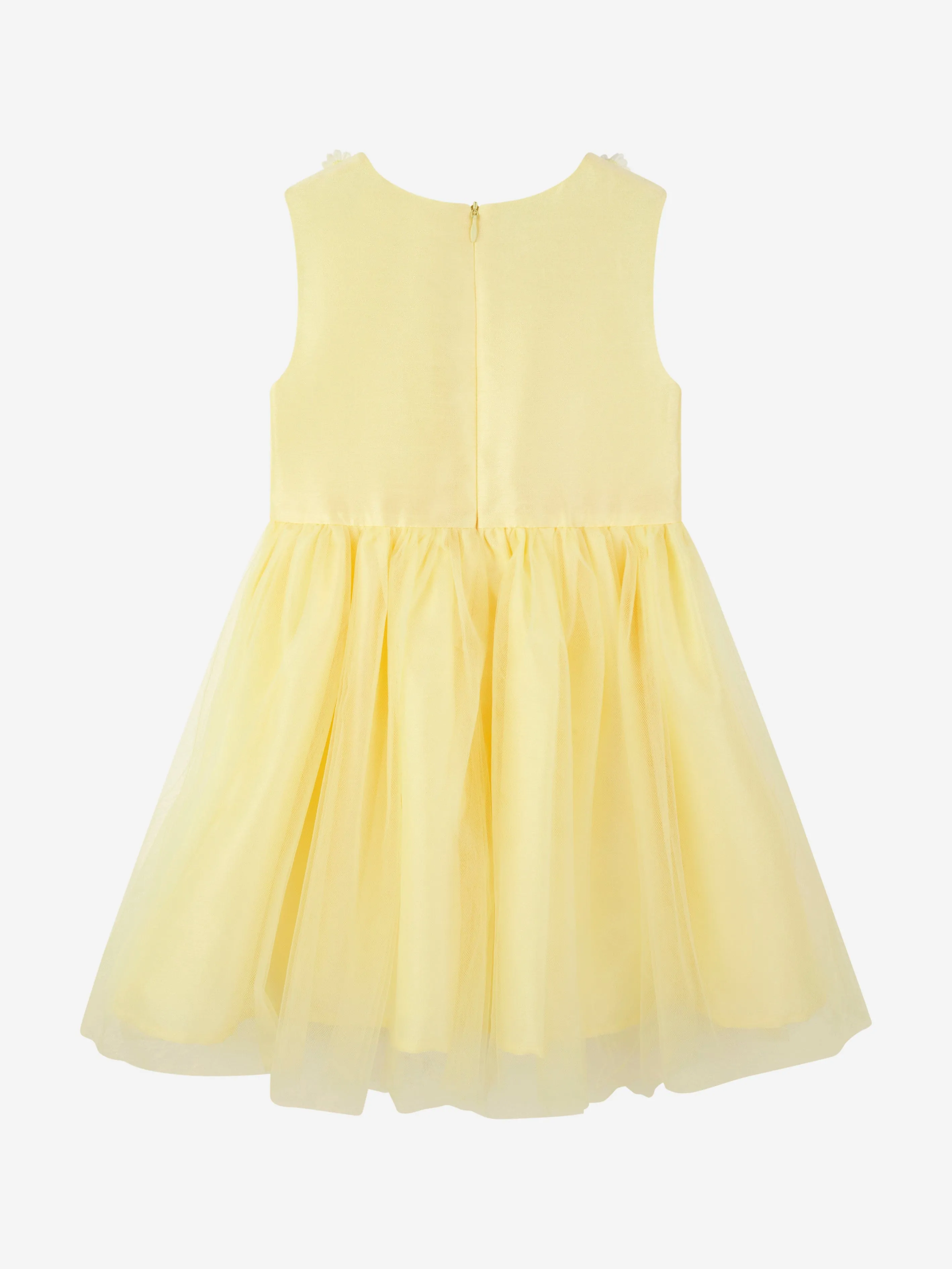 Rachel Riley Girls Daisy Tulle Dress in Yellow