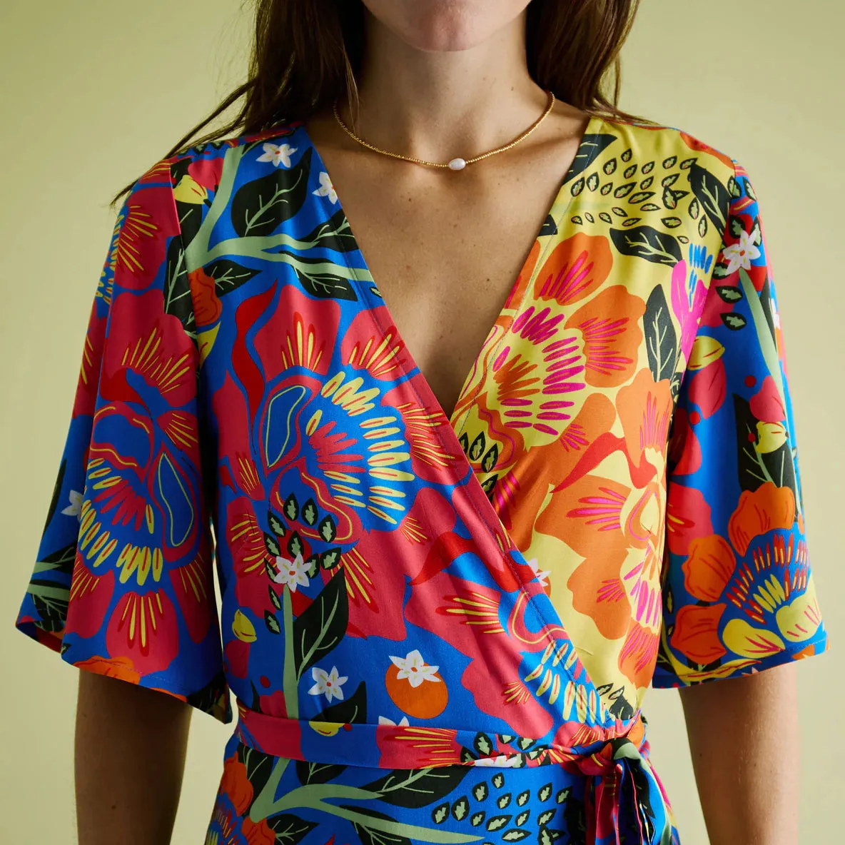 Rio Wrap Dress | Rio Floral Combo
