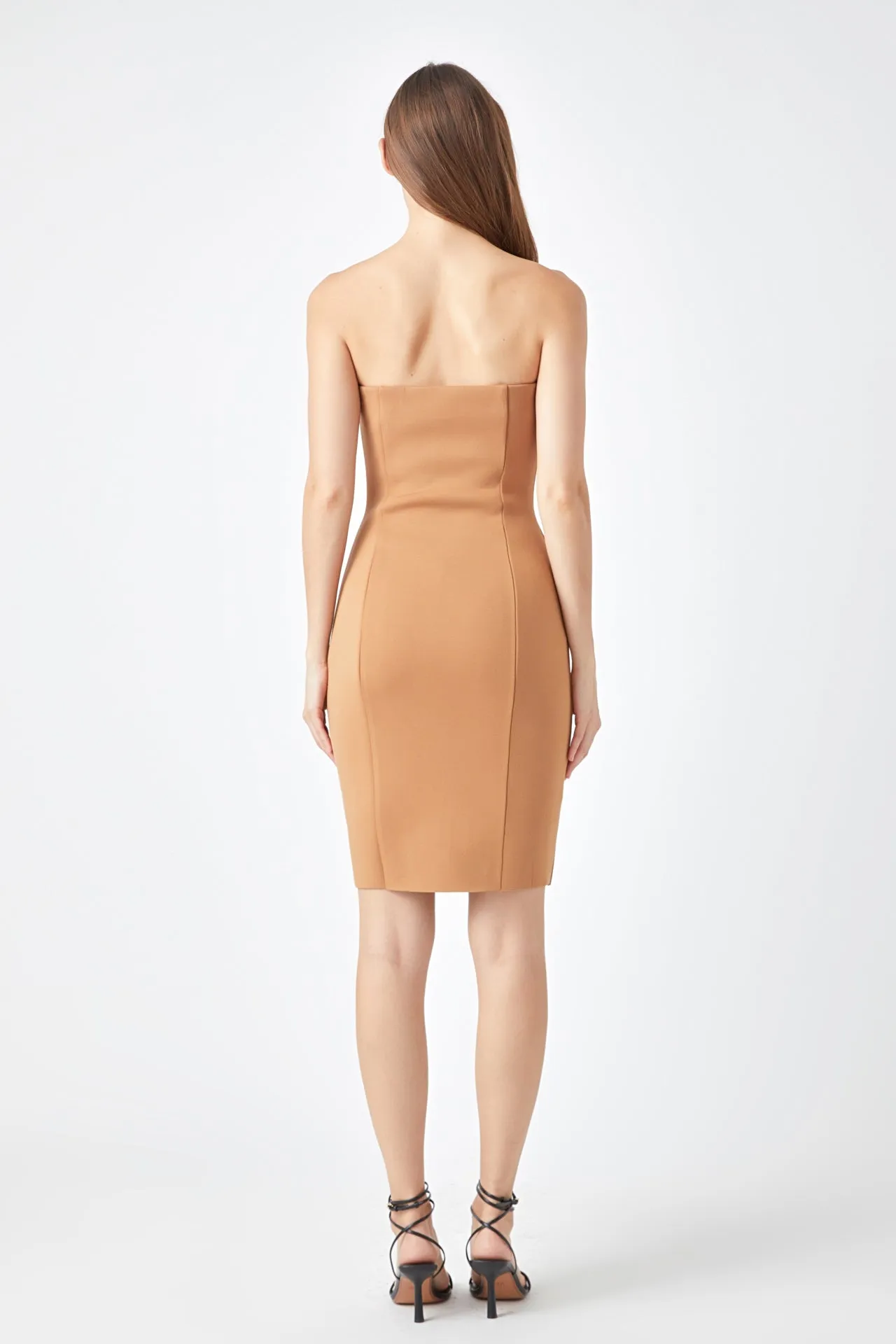 Scuba Strapless Mini Dress