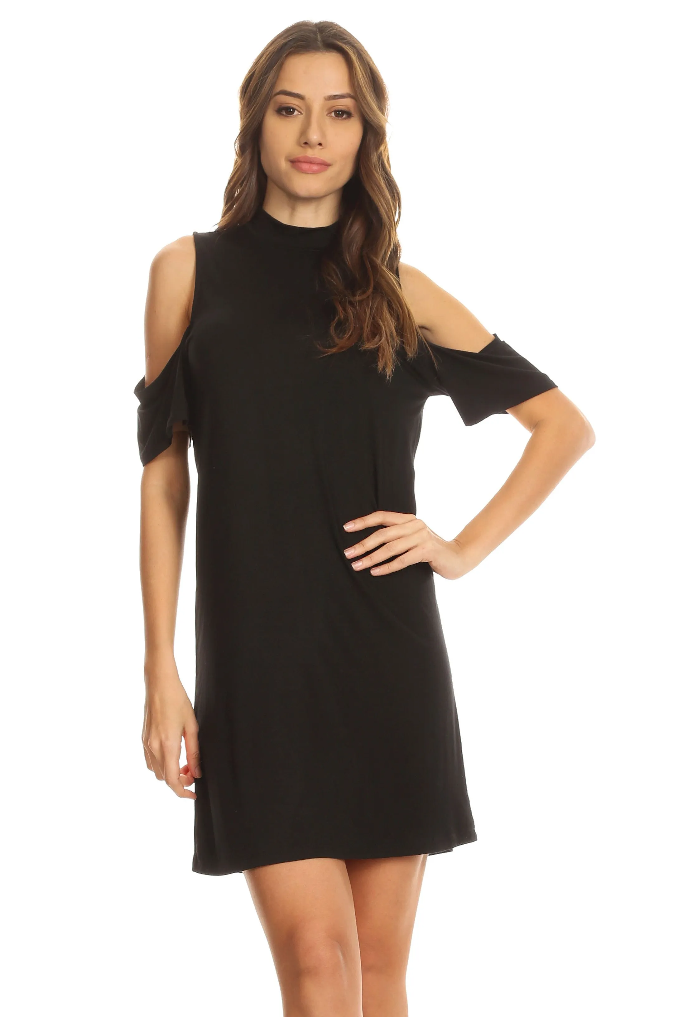 Set the Scene Cold Shoulder Shift Dress