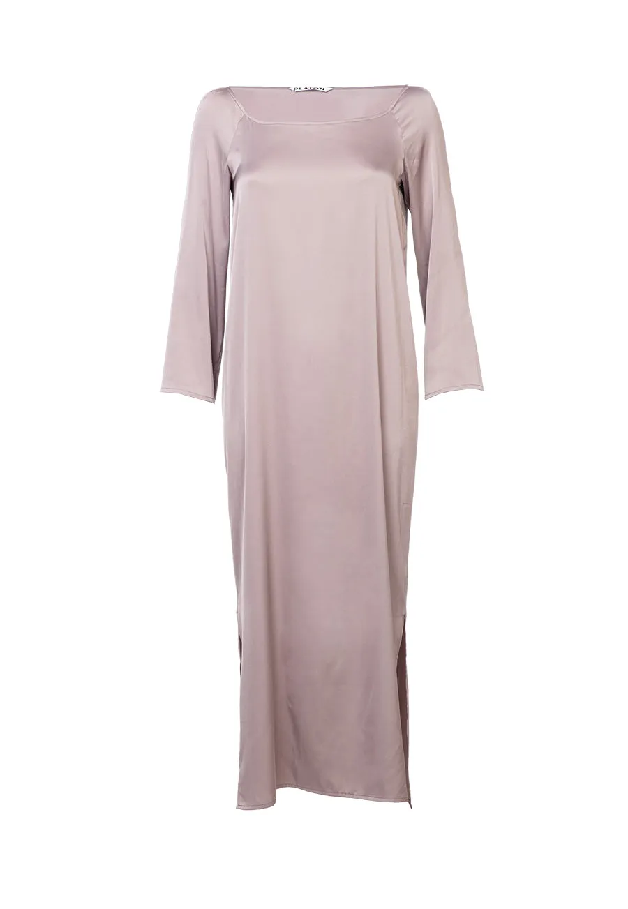 Silk-Satin Dress - Dusty Pink