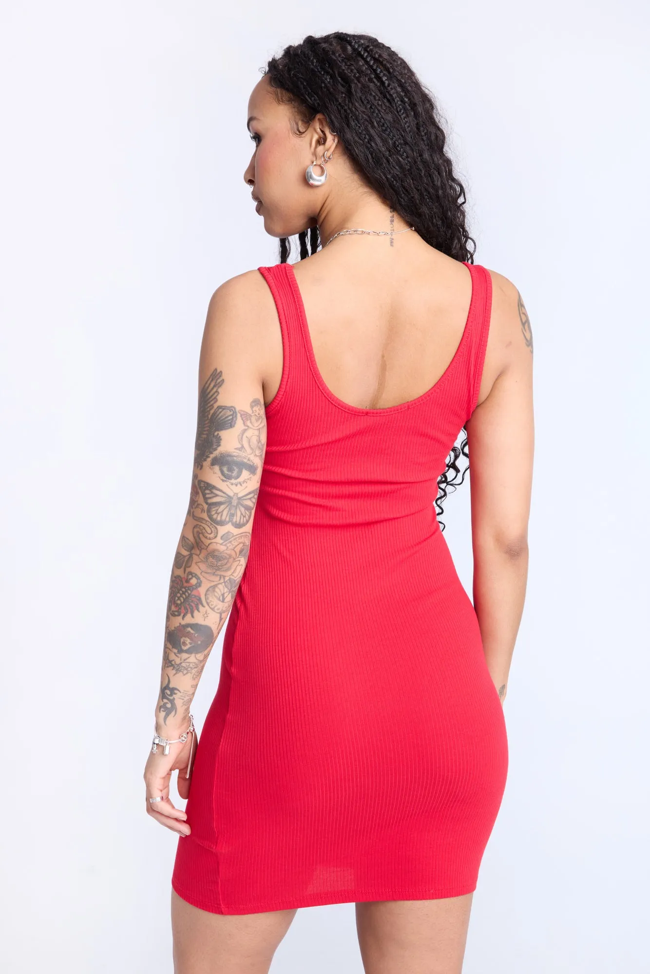 Sleeveless Ribbed Dress