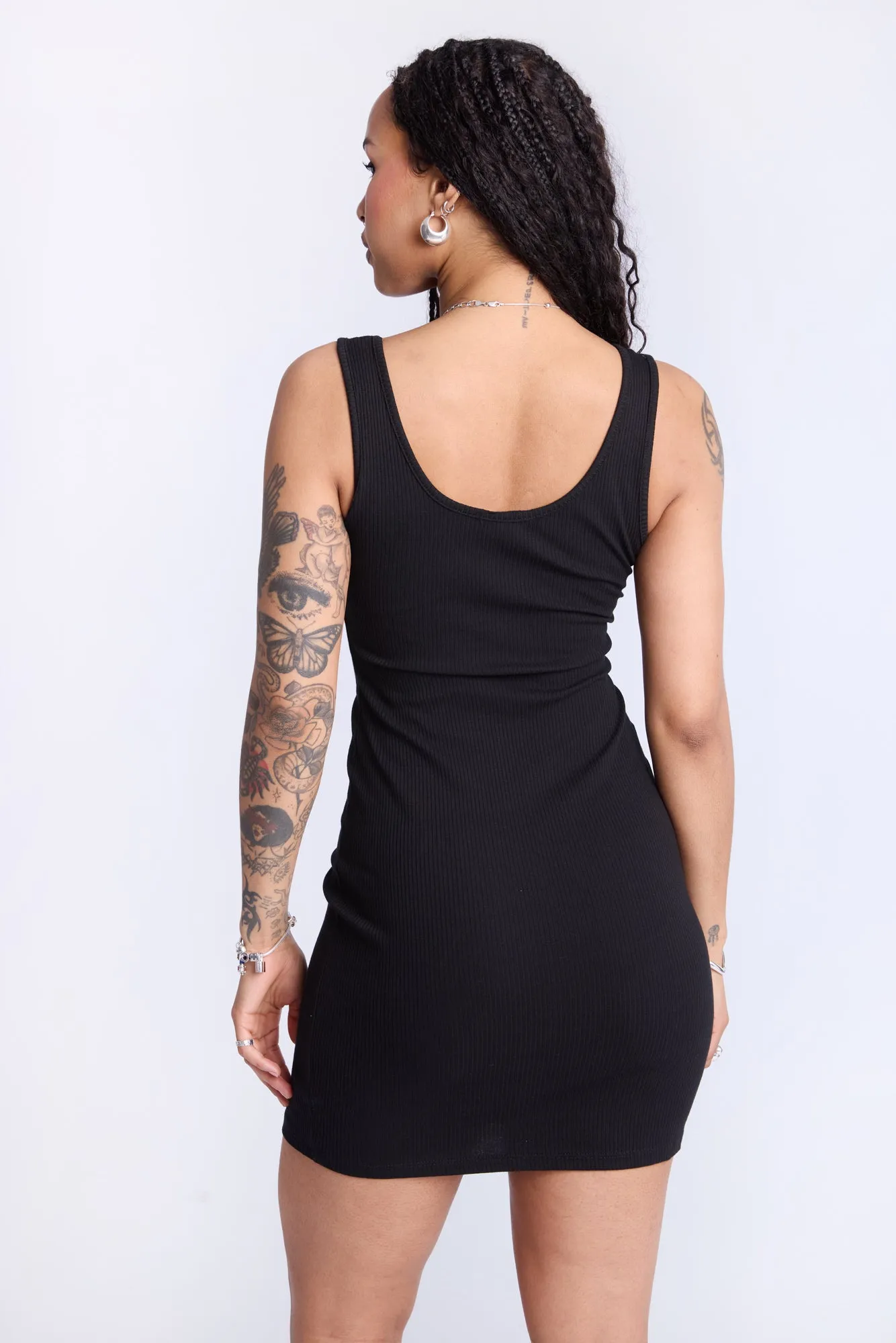 Sleeveless Ribbed Dress
