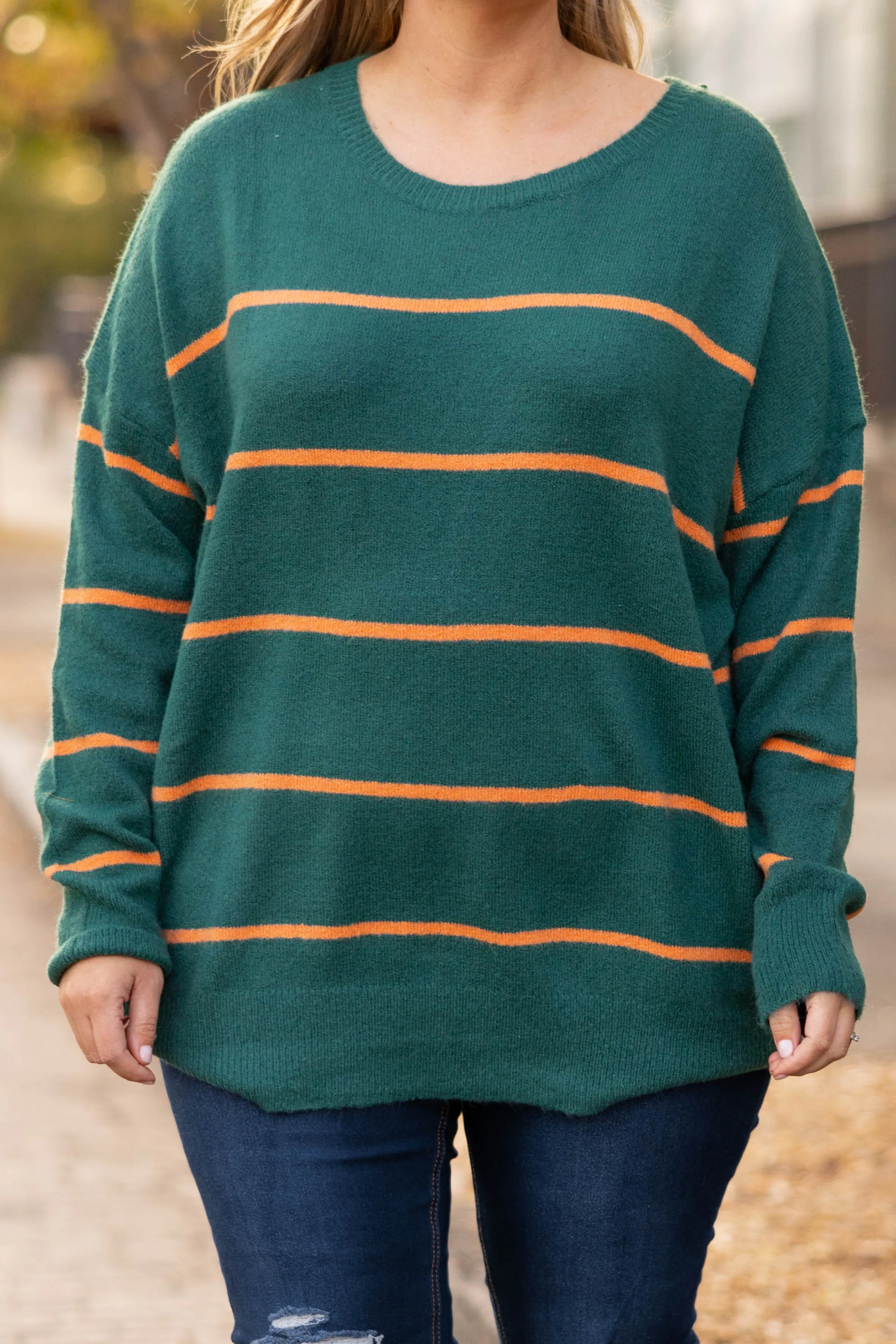 Slumber Party Sweater, Olive-Rust