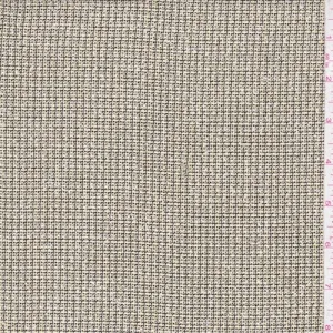 Straw/Black/White Textured Dobby Woven Jacketing Fabric