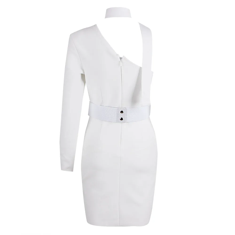 Stylish One Shoulder Mini Dress