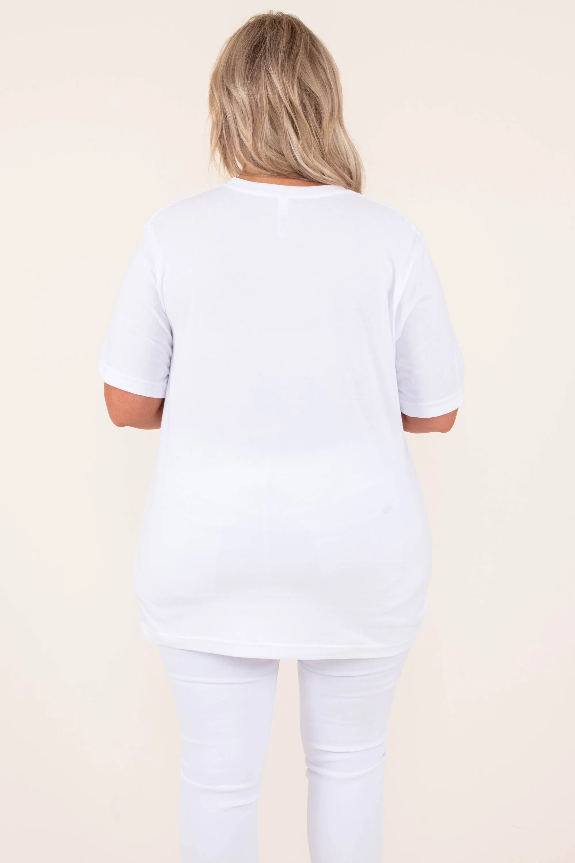 Summer Vacay Tee, White-Pink