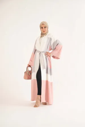Tara Open Abaya Pink Peach