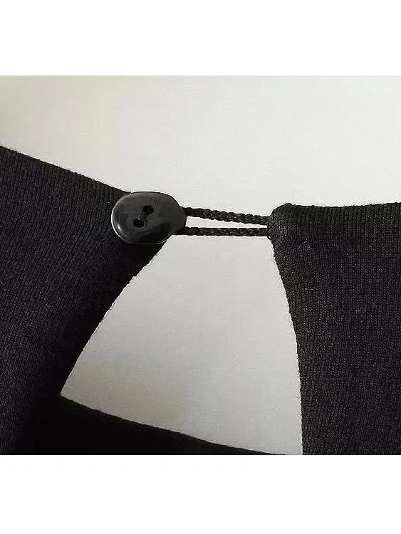 Wholesale Black Round Neck Half Sleeve Plain Sexy Dresses