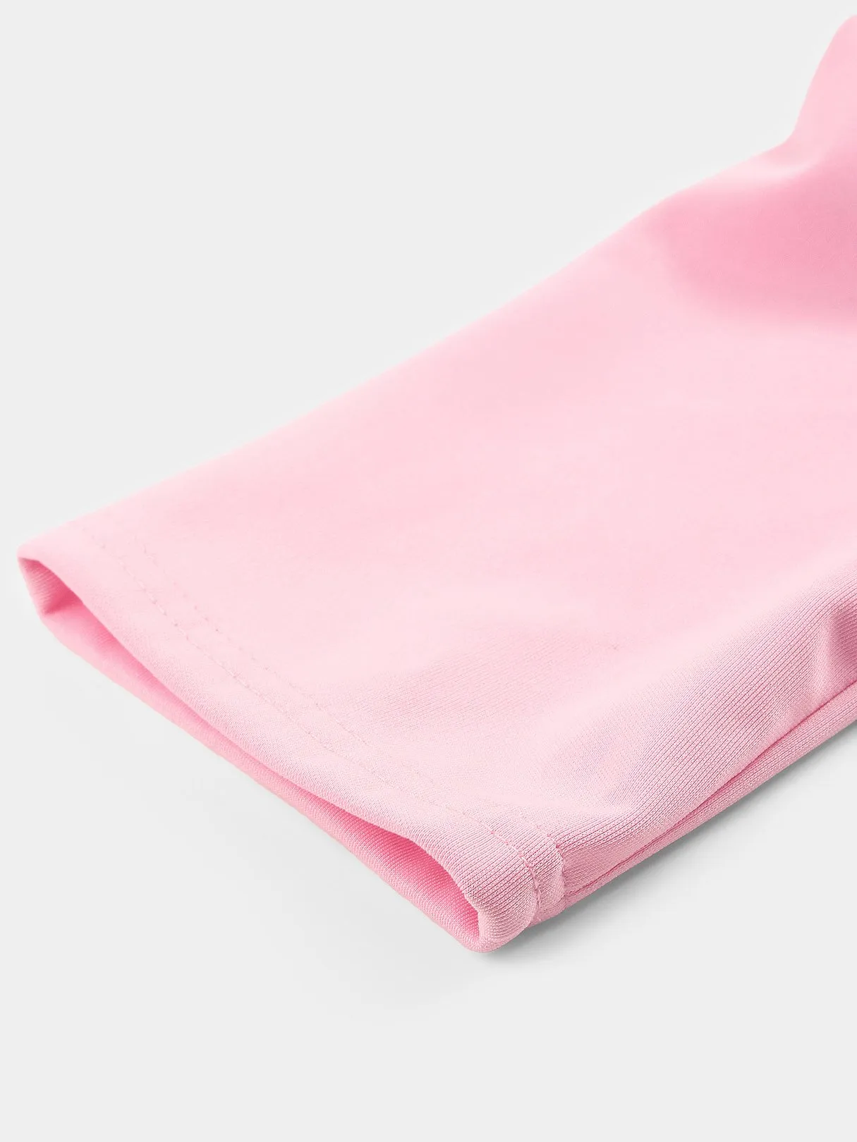 Wholesale Round Neck Plain Pleated Half Sleeve Ruffle Hem Pink Sexy Dresses