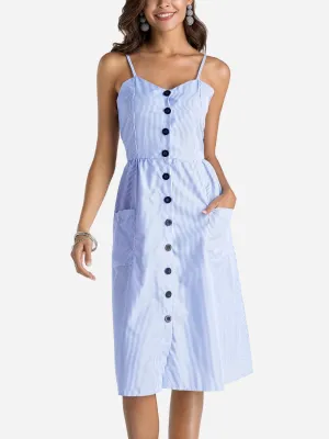 Wholesale Sleeveless Side Pockets Sexy Dress