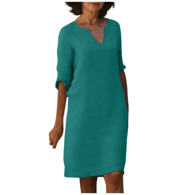 WINONA | SUMMER DRESS WITH V-NECK