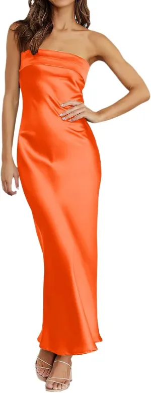 Womens Ribbed Maxi Bodycon Summer Dresses Strapless Tube Party Club Long Dress Womens Summer Strapless Maxi Bodycon Dresses